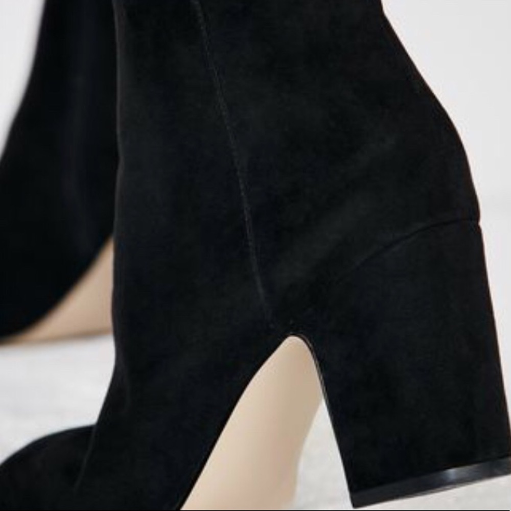 Vegan Free People Black Block Heels